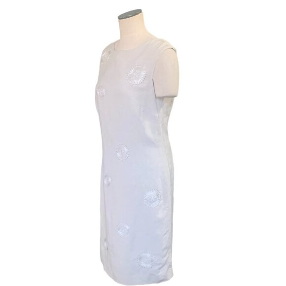 Premise Linen Blend Sleeveless Dress Embroidered Sz 12 #139A - Picture 3 of 9
